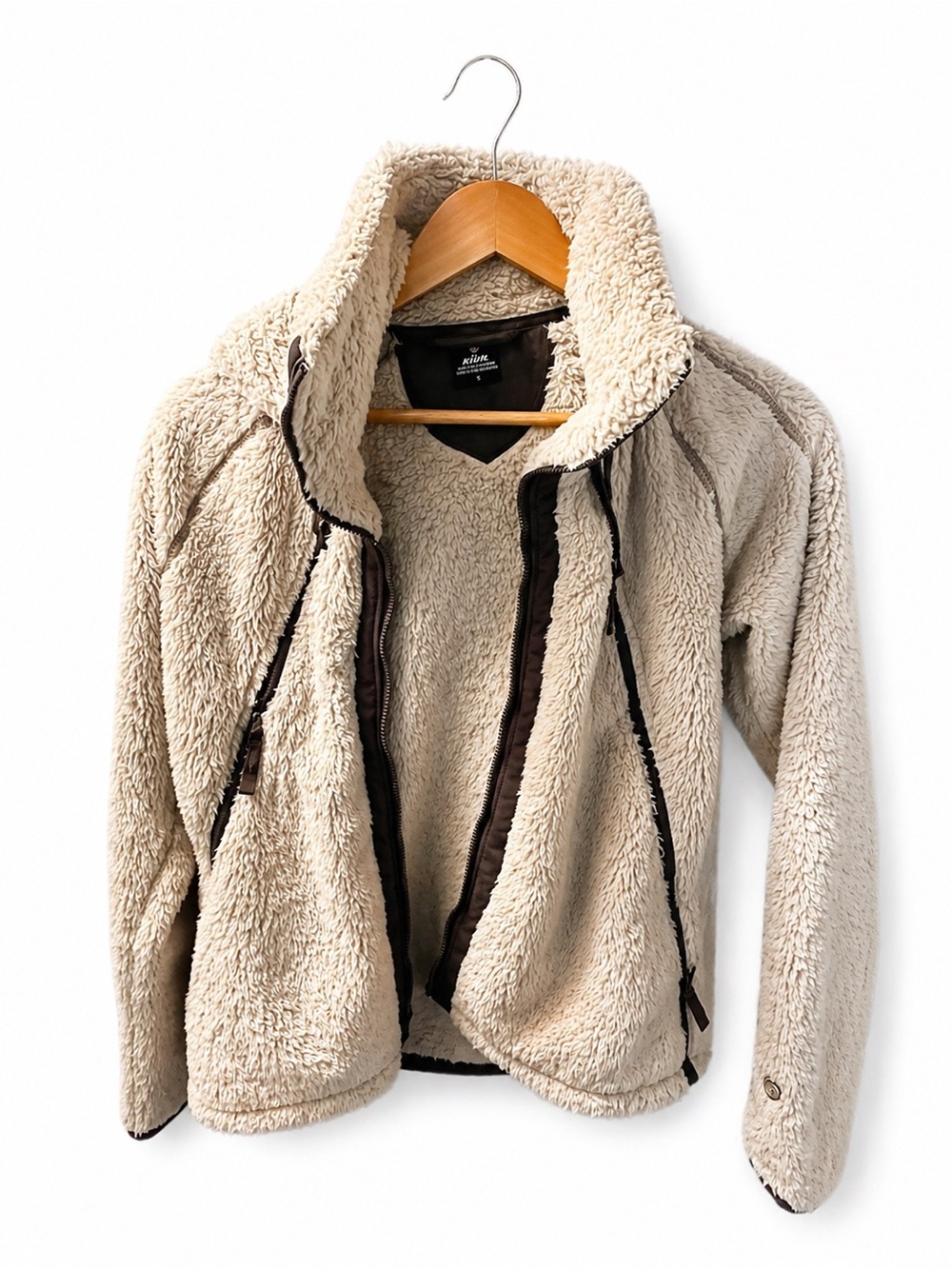 KÜHL Premium Flight Sherpa-Lined Fleece Jacket in Cream/Beige - Picture 4 of 6